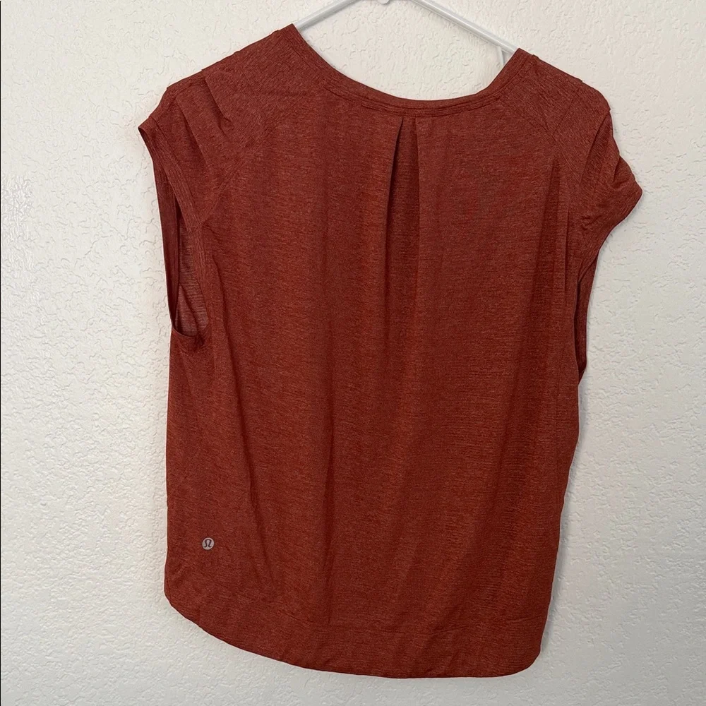lululemon athletica Burnt Orange Short Sleeve Top